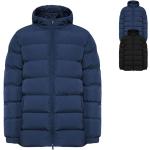 Marineblaue Roly Winterjacken mit Reißverschluss aus Taft mit Kapuze für Herren Größe XL für den für den Winter 