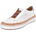 Weiße Chunky Sneaker & Ugly Sneaker mit Schnürsenkel aus Leder wasserfest für Damen Größe 42 für den für den Sommer 