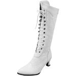 Weiße Elegante Sicherheitsstiefel mit Reißverschluss aus Leder leicht für Damen Größe 41 für den für den Winter 