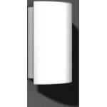 Weiße RZB Zimmermann Halbrunde Außenwandleuchten & Außenwandlampen aus Glas E27 