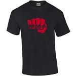 S.B.J - Sportland schweres Qualitäts MMA T-Shirt mit Motiv MMA Faust, Farbe schwarz, Gr. XXXL