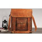 Braune Vintage Messenger Bags & Kuriertaschen aus Leder mit Laptopfach für Herren klein 