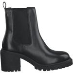 Reduzierte Schwarze s.Oliver Ankle Boots & Klassische Stiefeletten aus Leder für Damen Größe 40 