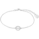 Reduzierte Silberne s.Oliver Infinity Armbänder & Unendlich Armbänder mit Zirkonia für Damen zum Valentinstag 