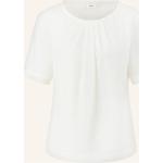 Weiße Kurzärmelige s.Oliver BLACK LABEL Blusenshirts & Schlusen aus Polyester für Damen Größe XL für den für den Sommer 