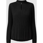 Schwarze Langärmelige s.Oliver BLACK LABEL Stehkragen Peplum-Shirts & Schößchen-Shirts aus Polyester für Damen Größe M 
