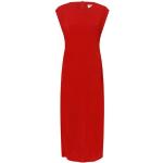Rote Unifarbene s.Oliver BLACK LABEL Rundhals-Ausschnitt Cocktailkleider mit Reißverschluss aus Viskose für Damen Größe L für Partys 