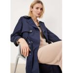 Marineblaue s.Oliver BLACK LABEL Trenchcoats aus Baumwollmischung für Damen Größe XS für den für den Herbst 
