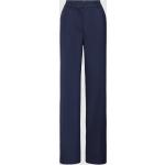 Marineblaue Business s.Oliver BLACK LABEL Business-Hosen mit Reißverschluss aus Viskose für Damen Größe XS Weite 34, Länge 32 