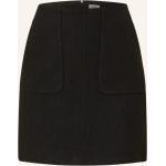 Reduzierte Schwarze s.Oliver BLACK LABEL Mini Wollröcke mit Reißverschluss aus Wolle für Damen Größe S für den für den Winter 
