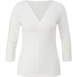 s.Oliver BLACK LABEL Shirt, 3/4 Arm, V-Ausschnitt, für Damen, weiß, 40