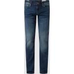 Reduzierte Dunkelblaue s.Oliver BLACK LABEL Bio Slim Fit Jeans mit Reißverschluss aus Baumwollmischung für Herren Größe XXL Weite 34, Länge 30 