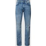 Hellblaue s.Oliver BLACK LABEL Slim Fit Jeans mit Reißverschluss aus Baumwolle für Herren Größe S Weite 34, Länge 32 