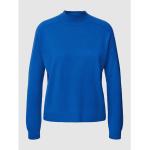 Royalblaue s.Oliver BLACK LABEL Stehkragen Kaschmir-Pullover aus Kaschmir für Damen Größe XL 