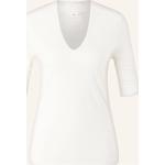 Beige s.Oliver BLACK LABEL V-Ausschnitt T-Shirts aus Viskose für Damen Größe M 