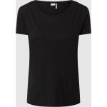 Schwarze s.Oliver BLACK LABEL T-Shirts aus Lyocell für Damen Größe XL 
