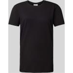 Schwarze s.Oliver BLACK LABEL T-Shirts aus Baumwollmischung für Herren Größe L 