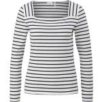 Weiße Gestreifte s.Oliver BLACK LABEL T-Shirts für Damen Größe M 