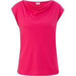 Pinke Wasserfall-Ausschnitt T-Shirts für Damen Größe M 