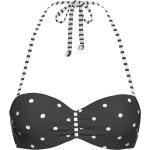 Schwarze s.Oliver Bandeau Bikinitops mit Bügel für Damen Größe S 