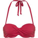 Rote s.Oliver Bandeau Bikinitops mit Bügel für Damen Größe S 