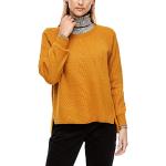Gelbe s.Oliver Rundhals-Ausschnitt Rundhals-Pullover für Damen Größe M 