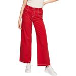 Rote s.Oliver High Waist Jeans mit Knopf aus Denim für Damen Größe S 