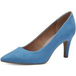 Blaue Elegante s.Oliver Spitze High Heels & Stiletto-Pumps in Komfortweite aus Textil für Damen Größe 39 