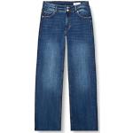 Blaue s.Oliver Denim Straight Leg Jeans mit Reißverschluss aus Baumwolle für Damen Größe S Weite 40 