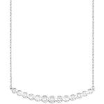 Reduzierte Silberne Elegante s.Oliver Silberketten mit Namen glänzend aus Silber mit Zirkonia für Damen 