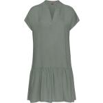 Graue Casual s.Oliver Mini Nachhaltige V-Ausschnitt Sommerkleider für Damen Größe S für den für den Sommer 
