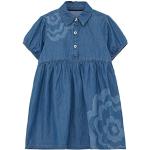 Blaue s.Oliver Kinderkleider mit Ärmeln mit Knopf für Mädchen Größe 122 