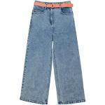Reduzierte Blaue s.Oliver Slim Fit Jeans mit Gürtel mit Reißverschluss aus Baumwollmischung für Damen Größe S 