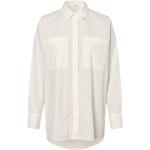 Reduzierte Weiße Unifarbene Langärmelige s.Oliver Hemdblusen mit Knopf aus Baumwolle für Damen Größe S für den für den Frühling 