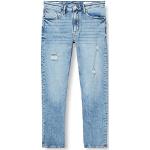 Blaue s.Oliver Straight Leg Jeans mit Reißverschluss aus Baumwolle für Herren Größe S Weite 32, Länge 34 