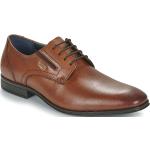 Braune Business s.Oliver Derby Schuhe aus Leder für Herren Größe 41 mit Absatzhöhe bis 3cm 