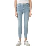 Reduzierte Blaue s.Oliver 5-Pocket Jeans mit Fransen mit Reißverschluss aus Baumwollmischung für Damen Größe S 
