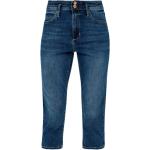 Blaue Sportliche s.Oliver Slim Fit Jeans mit Reißverschluss aus Denim für Damen Übergrößen 