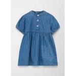 Blaue Kurzärmelige s.Oliver Jerseykleider für Kinder mit Reißverschluss aus Jersey 