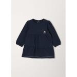 Marineblaue s.Oliver Jerseykleider für Kinder mit Volants aus Jersey trocknergeeignet für Babys Größe 56 