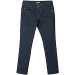 Reduzierte Blaue s.Oliver Slim Jeans für Kinder mit Reißverschluss aus Baumwollmischung für Jungen Größe 134 
