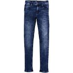 Reduzierte Blaue s.Oliver Slim Jeans für Kinder mit Knopf aus Denim für Jungen Größe 164 