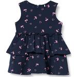 Blaue Ärmellose s.Oliver Junior Girls Mini Volantkleider für Kinder & Kinderstufenkleider mit Volants mit Reißverschluss aus Jersey für Babys Größe 74 