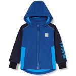 Blaue s.Oliver Junior Stehkragen Kinderkapuzenjacken mit Reißverschluss aus Softshell für Jungen Größe 104 für den für den Winter 