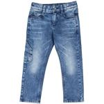 Reduzierte Blaue s.Oliver Junior Slim Jeans für Kinder mit Reißverschluss aus Baumwolle für Jungen Größe 98 