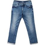 Reduzierte Blaue s.Oliver Straight Leg Jeans für Kinder mit Reißverschluss aus Baumwolle für Jungen Größe 164 
