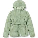 Grüne Gesteppte s.Oliver Stehkragen Kinderkapuzenmäntel mit Reißverschluss aus Fleece für Mädchen Größe 164 für den für den Winter 