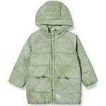 Reduzierte Grüne Gesteppte s.Oliver Kinderkapuzenmäntel mit Reißverschluss aus Fleece gepolstert für Mädchen Größe 134 für den für den Winter 