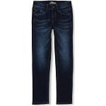 Reduzierte Blaue s.Oliver Slim Jeans für Kinder mit Knopf aus Denim für Jungen Größe 134 