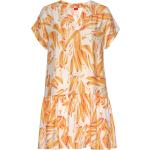 Orange Kurzärmelige s.Oliver Tunika-Kleider aus Viskose für Damen Größe M 